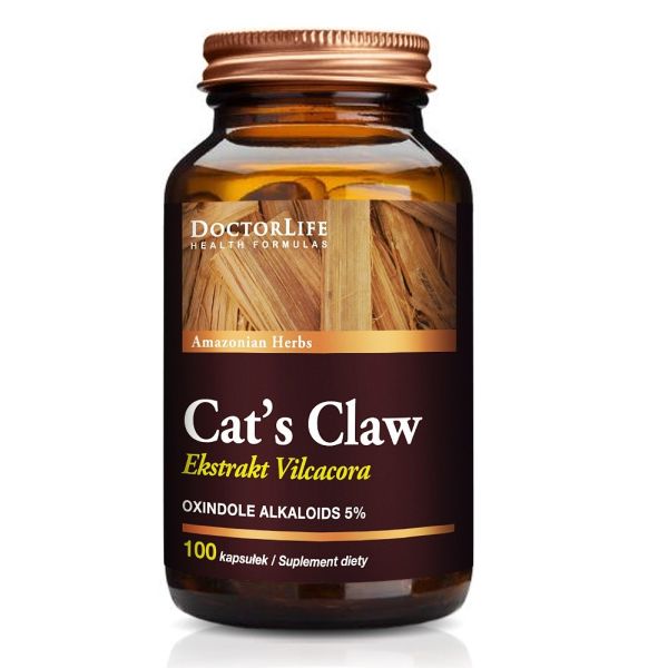 Doctor life cat's claw koci pazur extract 500mg suplement diety 100 kapsułek
