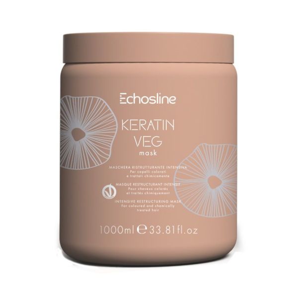 Echosline keratin veg regenerująca maska do włosów 1000ml