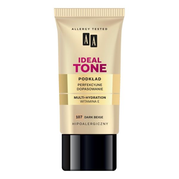 Aa make up ideal tone podkład perfekcyjne dopasowanie 107 dark beige 30ml