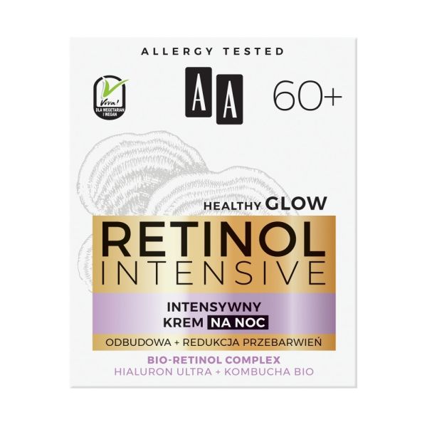 Aa retinol intensive 60+ intensywny krem na noc odbudowa+redukcja przebarwień 50ml