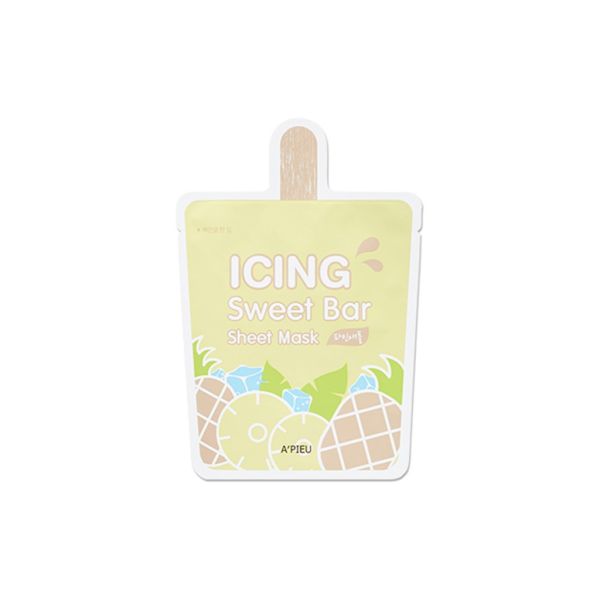 A'pieu icing sweet bar sheet mask wygładzająco-nawadniająca maska w płachcie pineapple 21g