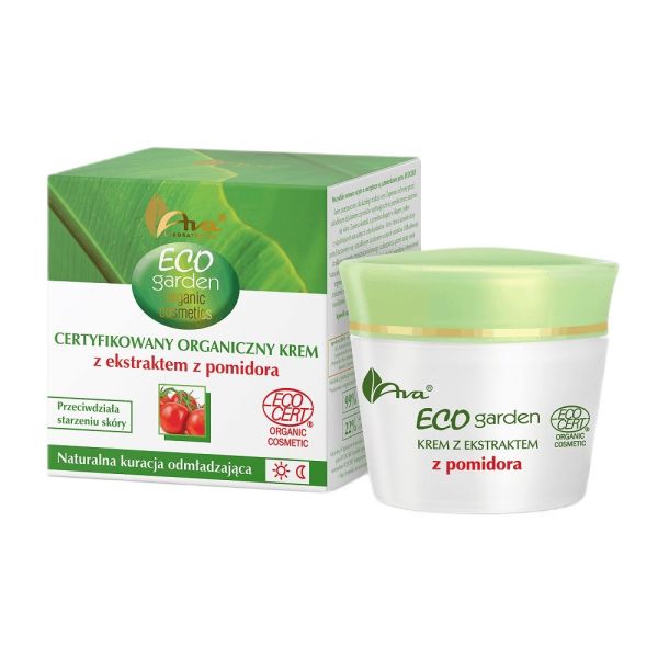 Ava laboratorium eco garden certyfikowany organiczny krem z ekstraktem z pomidora 40+ 50ml