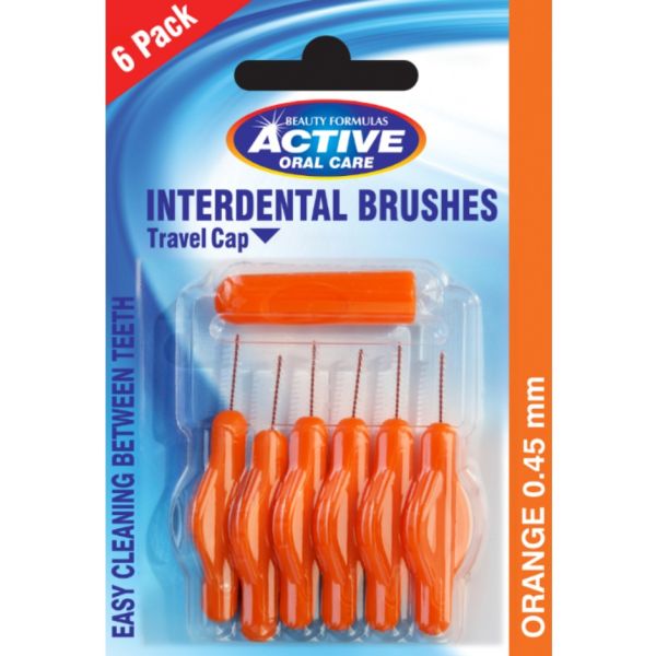 Active oral care interdental brushes czyściki do przestrzeni międzyzębowych 0.45mm 6szt.
