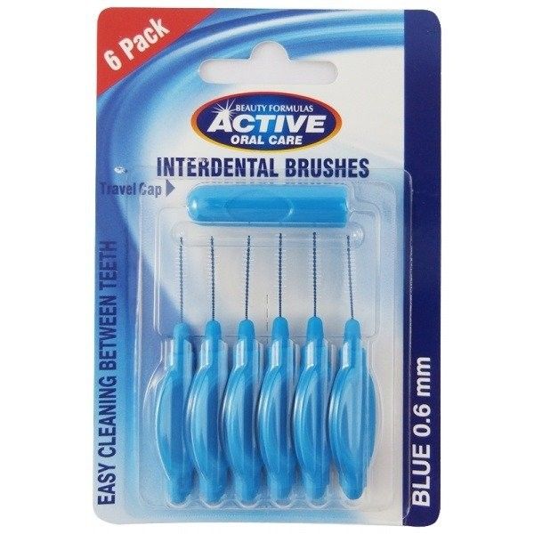 Active oral care interdental brushes czyściki do przestrzeni międzyzębowych 0.60mm 6szt.