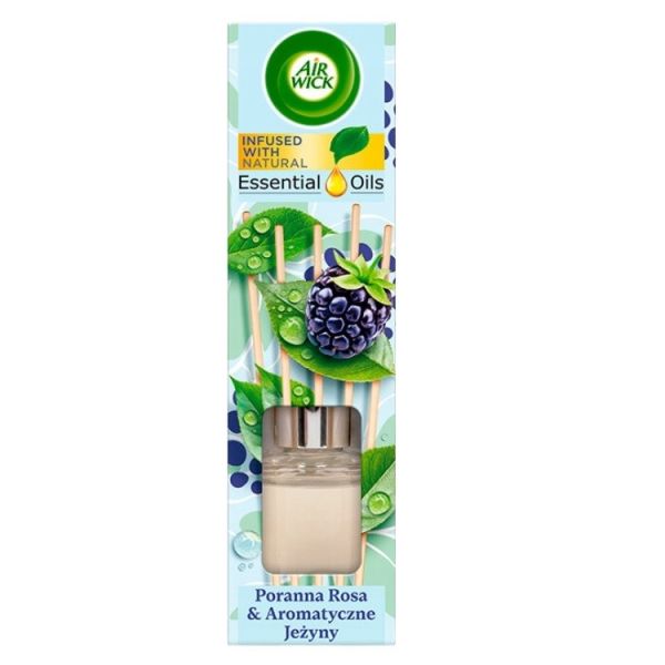 Air wick essential oils pachnące patyczki zapachowe poranna rosa i aromatyczne jeżyny 40ml