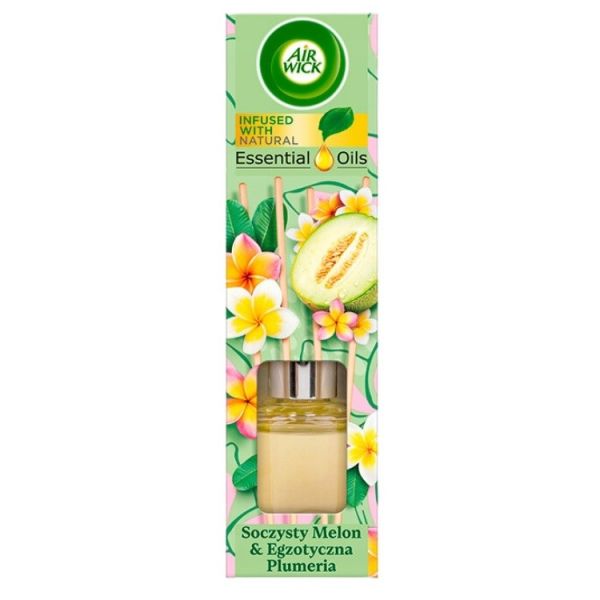 Air wick essential oils pachnące patyczki zapachowe soczysty melon i egzotyczna plumeria 40ml