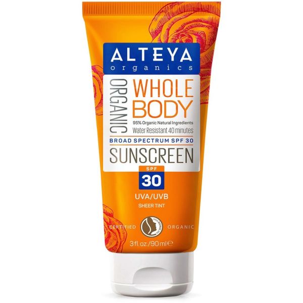 Alteya whole body organic sunscreen organiczny krem do opalania spf30 90ml