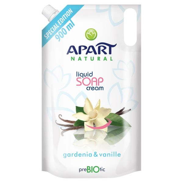 Apart natural prebiotic refill kremowe mydło w płynie gardenia & vanille 900ml