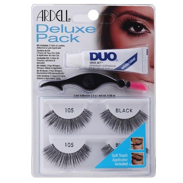 Ardell deluxe pack zestaw sztucznych rzęs 2 pary 105 black