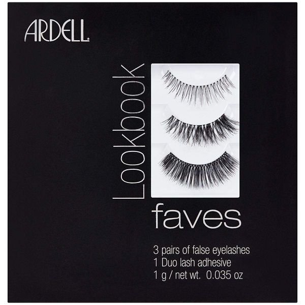 Ardell lookbook faves zestaw 3 pary sztucznych rzęs + duo lash adhesive klej do rzęs 1g