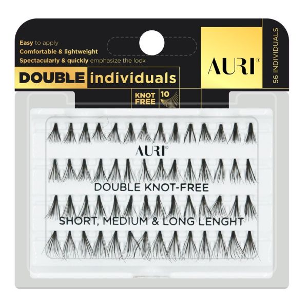 Auri double individuals kępki rzęs bez węzełków mix 56szt.