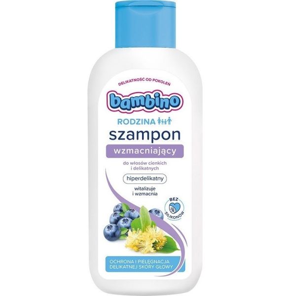 Bambino rodzina szampon wzmacniający do włosów cienkich i delikatnych 400ml