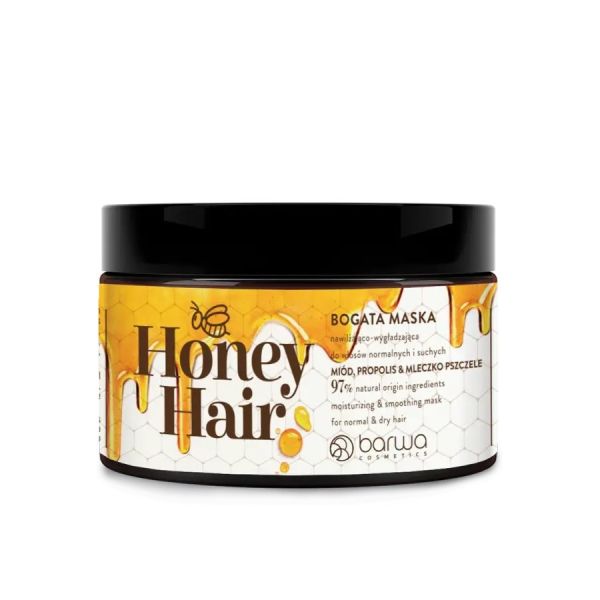 Barwa honey hair miodowa maska do włosów nawilżająca 220ml