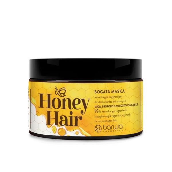 Barwa honey hair miodowa maska do włosów regenerująca 220ml