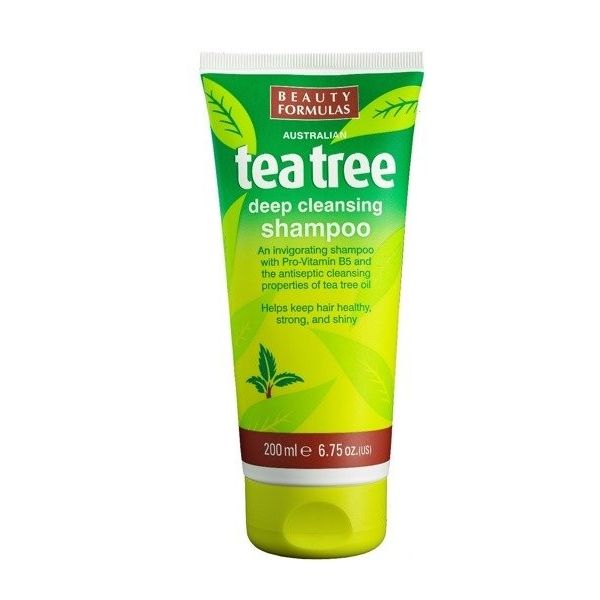 Beauty formulas tea tree deep cleansing shampoo oczyszczający szampon do włosów 200ml