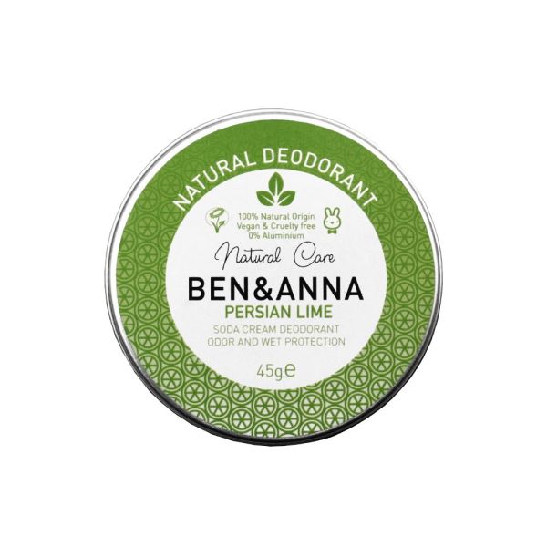 Ben&anna natural deodorant naturalny dezodorant w kremie w aluminiowej puszce persian lime 45g