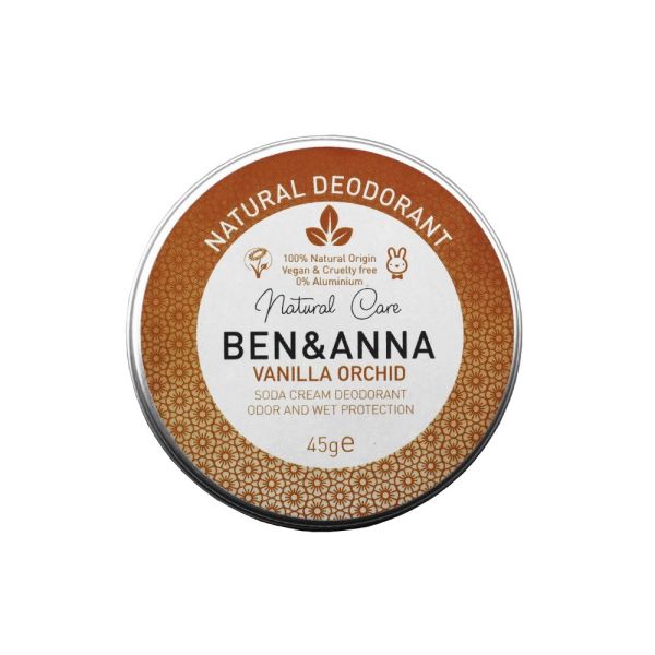 Ben&anna natural deodorant naturalny dezodorant w kremie w aluminiowej puszce vanilla orchid 45g