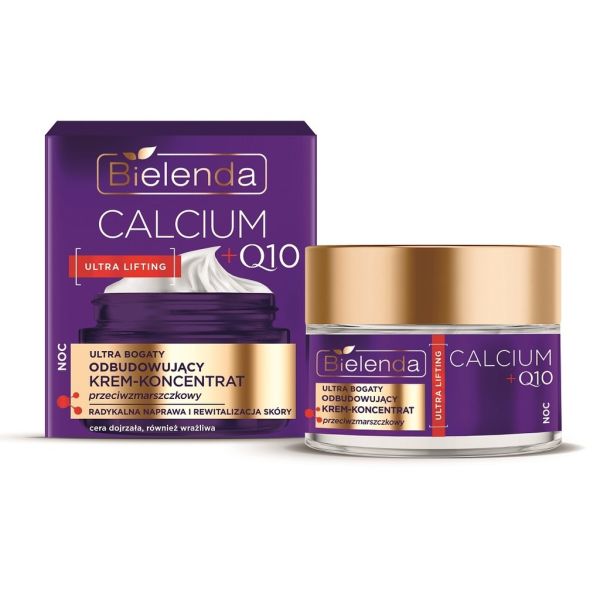 Bielenda calcium + q10 ultra bogaty odbudowujący krem-koncentrat przeciwzmarszczkowy na noc 50ml