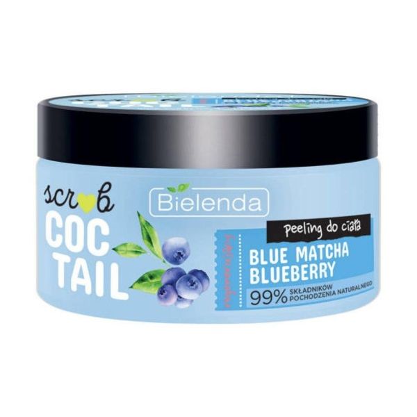 Bielenda scrub coctail regenerujący peeling do ciała blue matcha + blueberry 350g