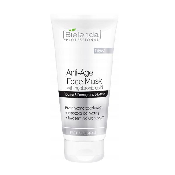 Bielenda professional anti-age face mask przeciwzmarszczkowa maseczka do twarzy z kwasem hialuronowym 175ml