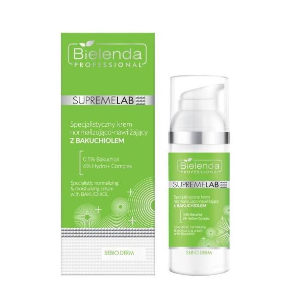 Bielenda professional supremelab sebio derm specjalistyczny krem normalizująco-nawilżający z bakuchiolem 50ml