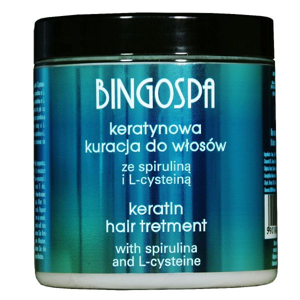 Bingospa keratynowa kuracja do włosów ze spiruliną i l-cysteiną 250g