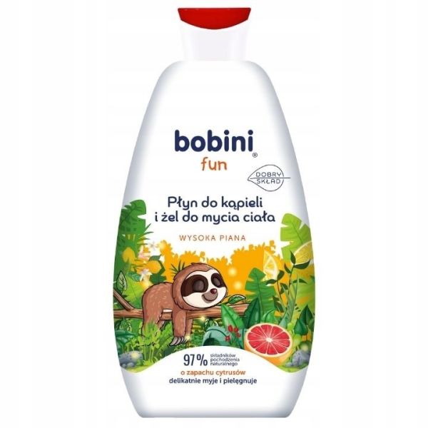 Bobini fun płyn do kąpieli i żel do mycia ciała o zapachu cytrusów 500ml