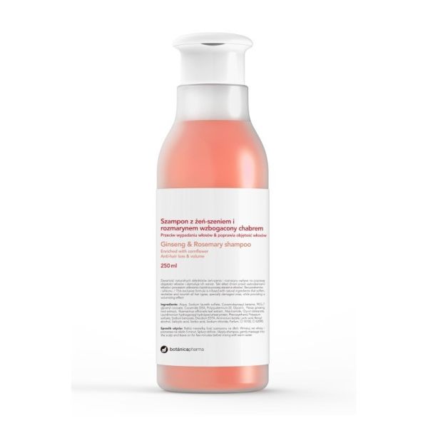 Botanicapharma ginseng & rosemary shampoo szampon przeciw wypadaniu włosów z żeń-szeniem i rozmarynem 250ml