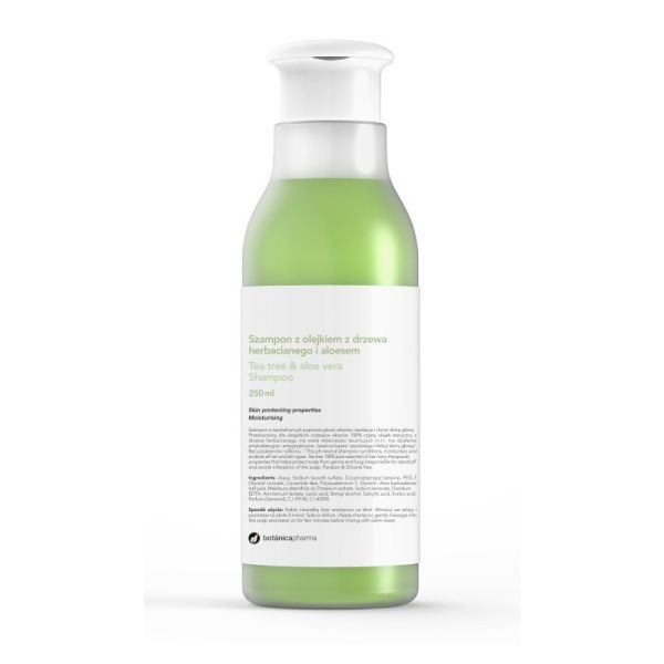 Botanicapharma tea tree & aloe vera shampoo szampon z olejkiem z drzewa herbacianego i aloesem 250ml