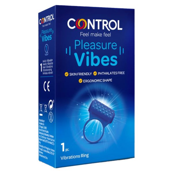 Control pleasure vibes pierścień wibracyjny o ergonomicznym kształcie