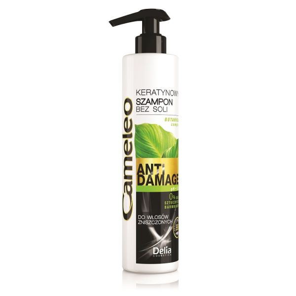 Cameleo anti damage szampon keratynowy bez soli do włosów zniszczonych 250ml