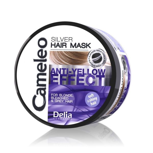 Cameleo anti-yellow effect silver hair mask maska do włosów blond przeciw żółknięciu 200ml