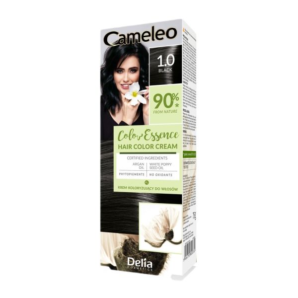 Cameleo color essence krem koloryzujący do włosów 1.0 black 75g