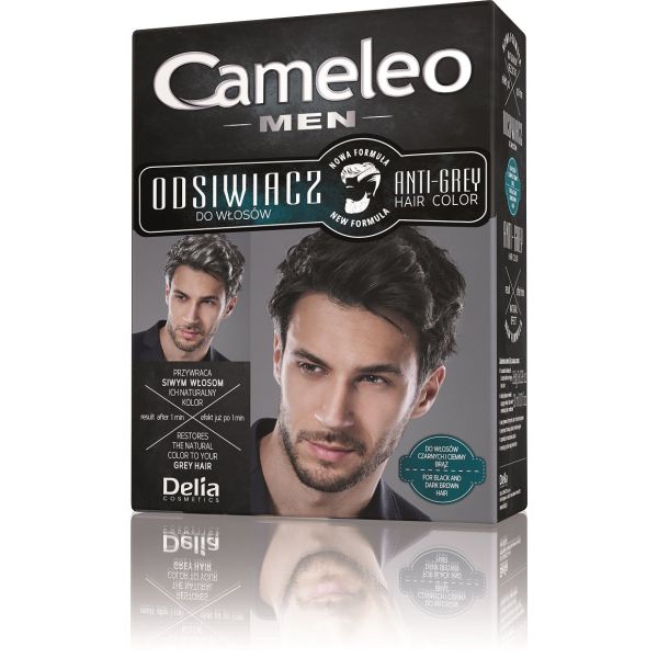 Cameleo men anti-grey hair color odsiwiacz do włosów 01 black
