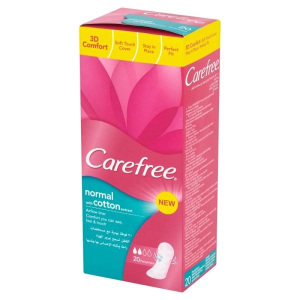Carefree cotton feel normal wkładki higieniczne nieperfumowane 20szt
