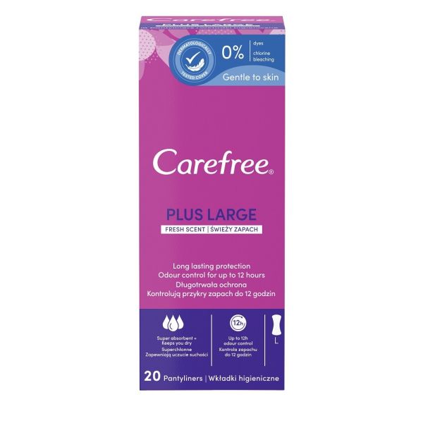 Carefree plus large wkładki higieniczne świeży zapach 20szt