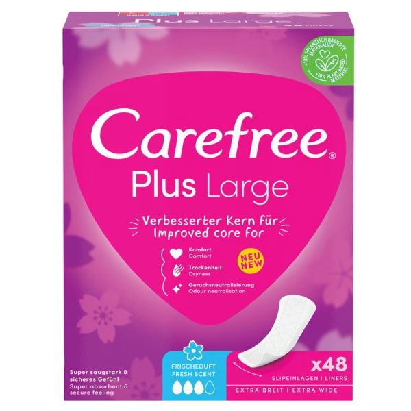 Carefree plus large wkładki higieniczne świeży zapach 48szt.