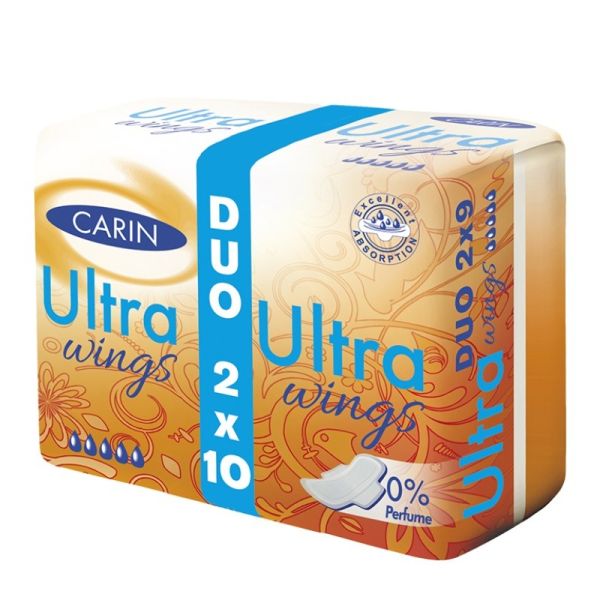 Carin ultra wings podpaski higieniczne duo pack 2x10szt