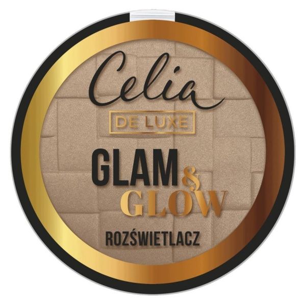 Celia de luxe glam&glow rozświetlacz 106 gold 9g
