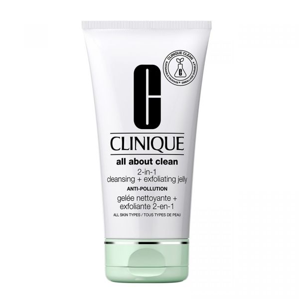 Clinique all about clean 2-in-1 cleansing + exfoliating jelly głęboko oczyszczający żel do mycia twarzy 2w1 150ml