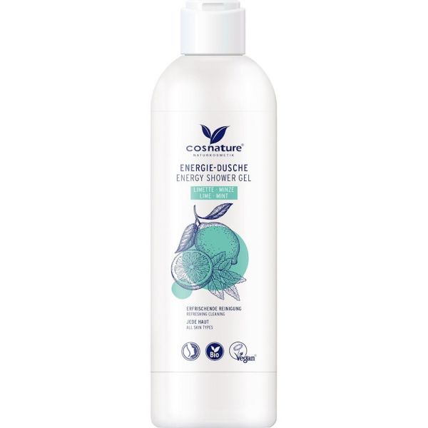 Cosnature shower gel naturalny energetyzujący żel pod prysznic z limonką i miętą 250ml