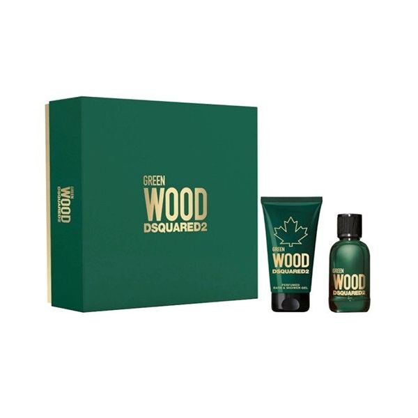Dsquared2 green wood pour homme zestaw woda toaletowa spray 100ml + żel pod prysznic 150ml