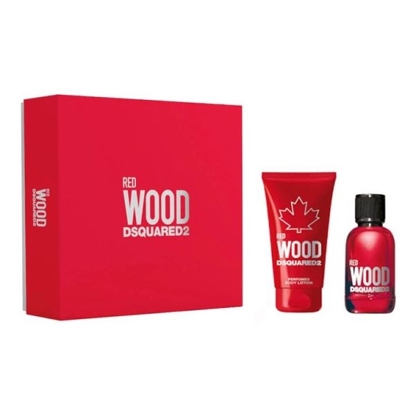 Dsquared2 red wood pour femme zestaw woda toaletowa spray 100ml + balsam do ciała 150ml