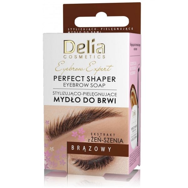 Delia eyebrow expert perfect shaper stylizująco-pielęgnujące mydło do brwi brązowy 10ml