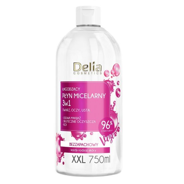 Delia łagodzący płyn micelarny 3w1 750ml
