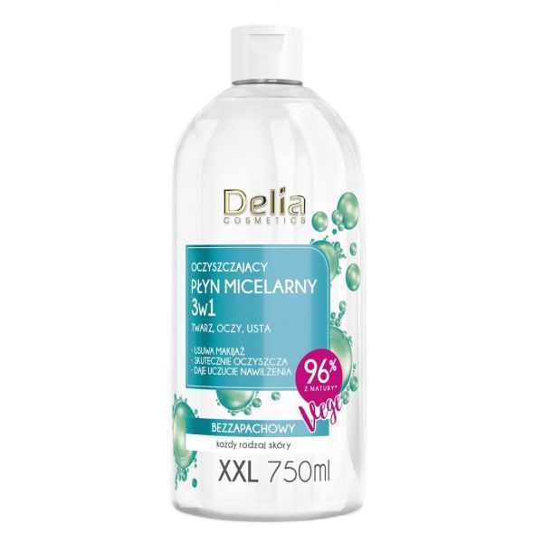 Delia oczyszczający płyn micelarny 3w1 750ml