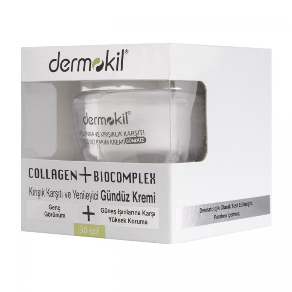 Dermokil collagen+biocomplex spf30 przeciwzmarszczkowy krem do twarzy ma dzień 50ml