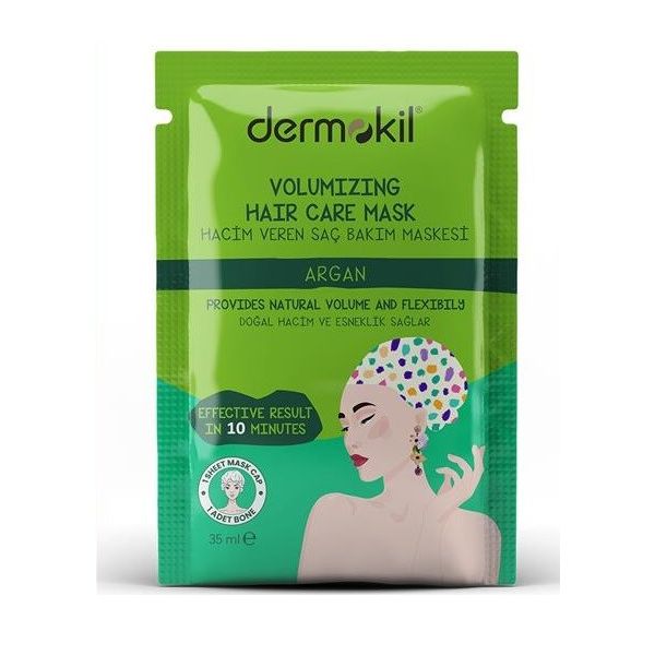 Dermokil stem hair care mask zwiększająca objętość maska do włosów w formie czepka argan 35ml