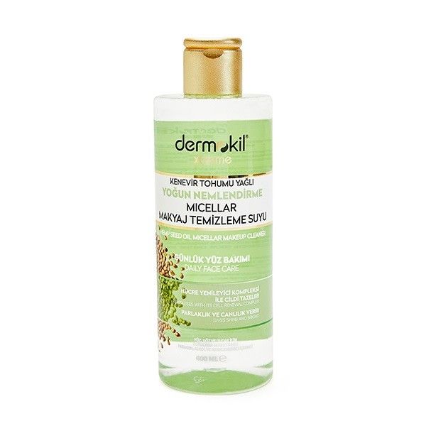 Dermokil xtreme hemp seed oil intense moisturizing micellar removal water płyn micelarny z olejkiem konopnym 400ml