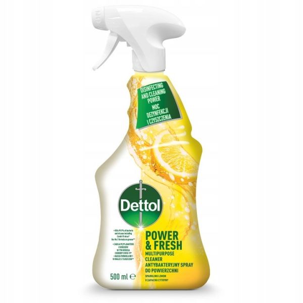 Dettol power & fresh antybakteryjny spray do powierzchni cytryna 500ml